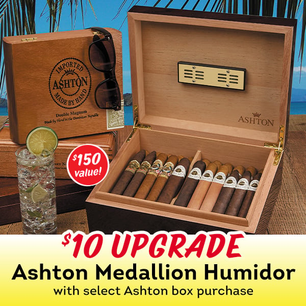 The Ashton Medallion Humidor is $10 more!