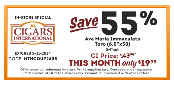 Cigars International Monthly In-Store Special