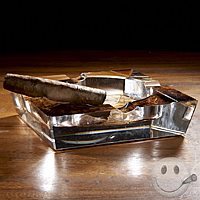 Tobacco Leaf Crystal 4-Finger Ashtray