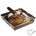 Tobacco Leaf Crystal 4-Finger Ashtray
