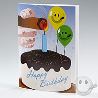 Smokin' Cake Birthday Greeting Card Miscellaneous