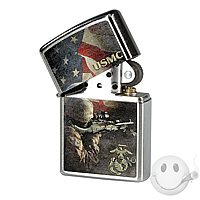 Zippo Lighter - U.S. Marine Corps Street Chrome
