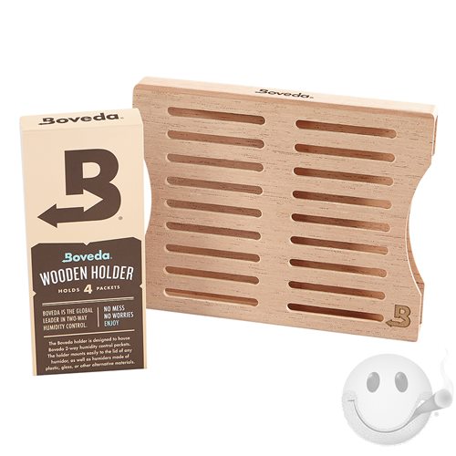 Boveda Wood Holder for Humidors Holds 2 Packs Side By Side 