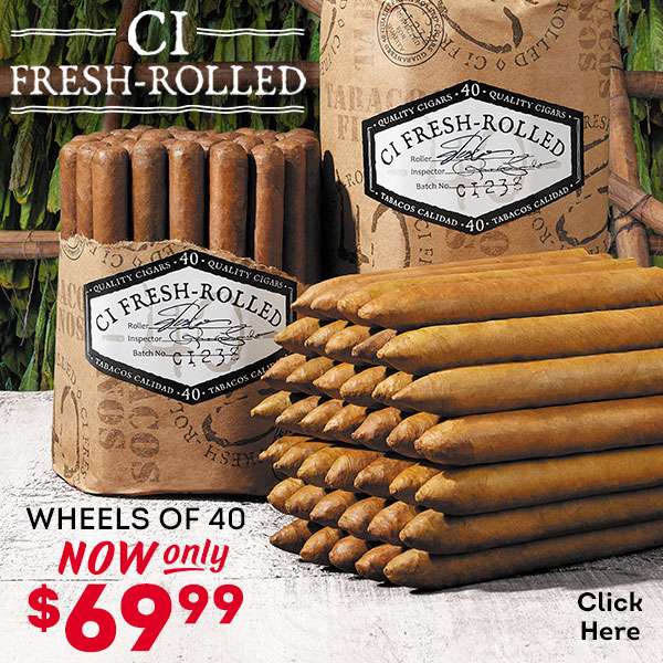 Get 40 CI Fresh-Rolled cigars for only $69.99!