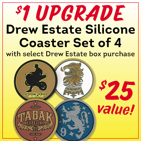Score a Drew Estate Coaster set for $1!