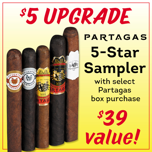 Grab the Partagas 5-Star Sampler for $5!
