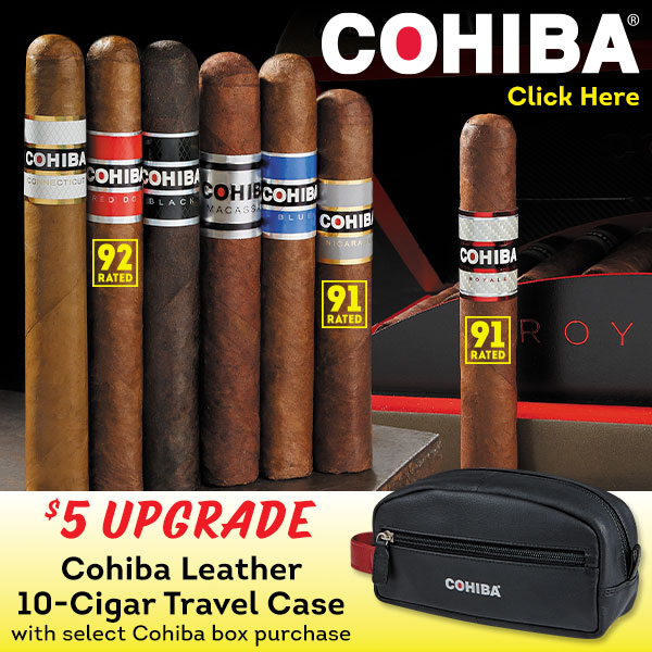 Score a Cohiba Leather 10-Cigar Travel Case for just $5 more!