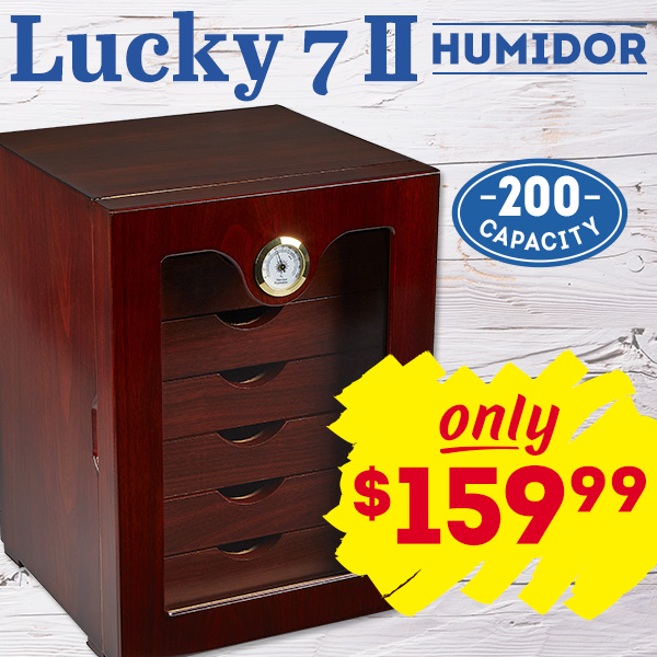 The Lucky 7 Humidor is only $159.99!