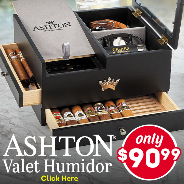 Store your cigars and accessories with the Ashton Valet Humidor now only 90.99