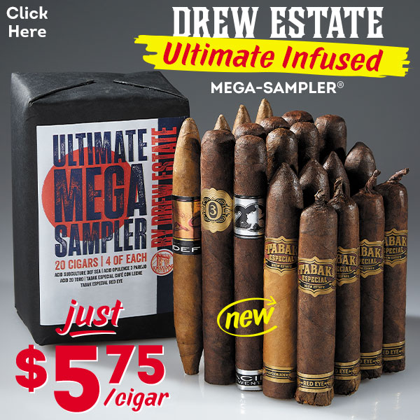 Just $5.75/cigar for Drew Estate's finest infused blends!