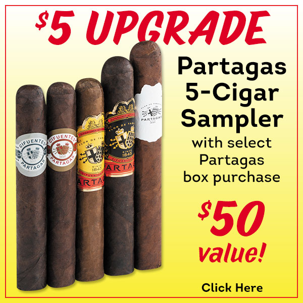 Snag a Partagas 5-Cigar Sampler for just $5!
