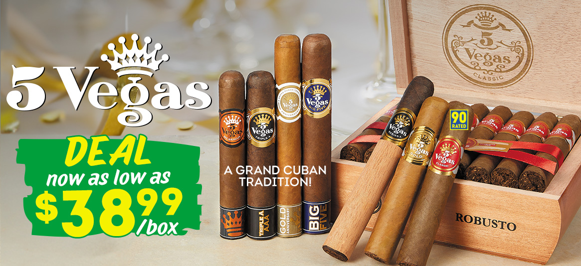 Boxes of 5 Vegas are now as low as $38.99!
