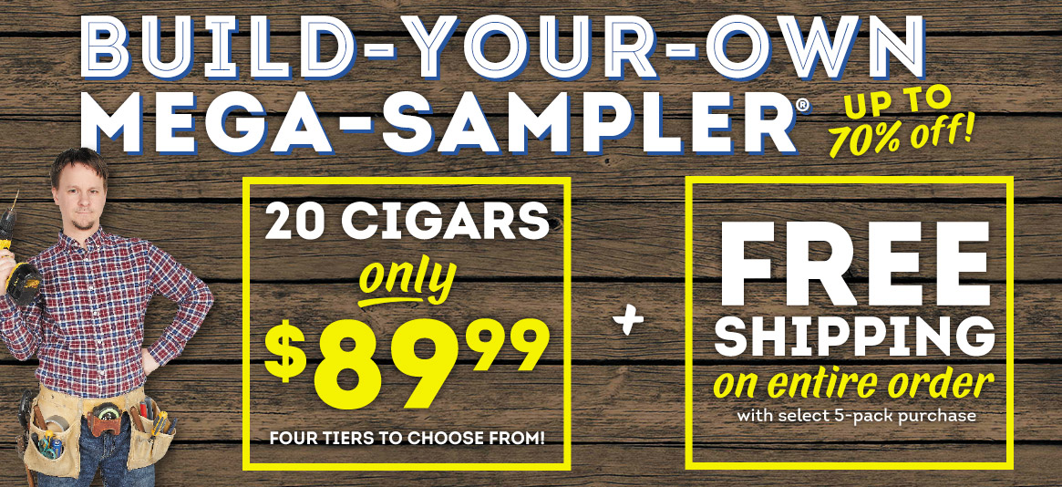 Build-Your-Own 20 Cigar Sampler for only $89.99!