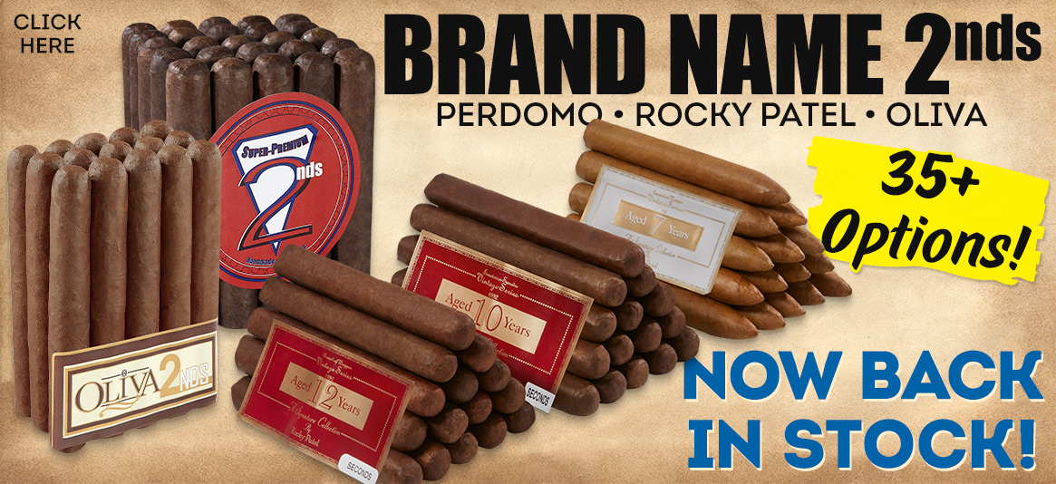 A few aesthetic blemishes make these name brand cigars that much more affordable! Check out our Name Brand 2nds!!