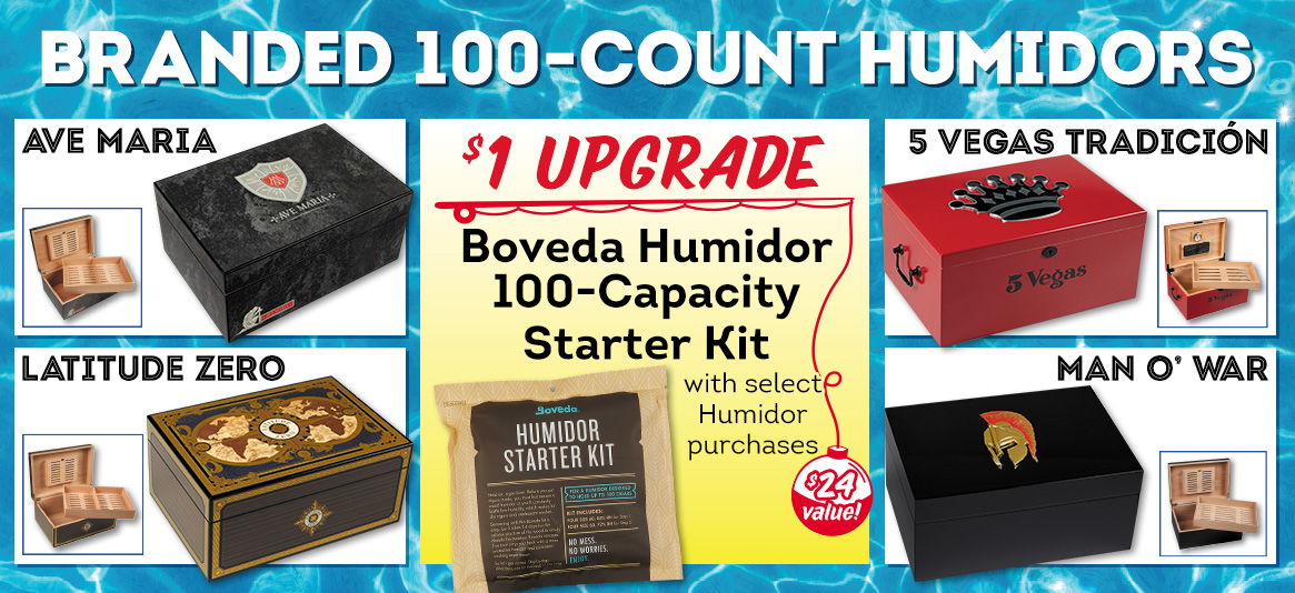 The Boveda Humidor Starter Kit is only $1 more!