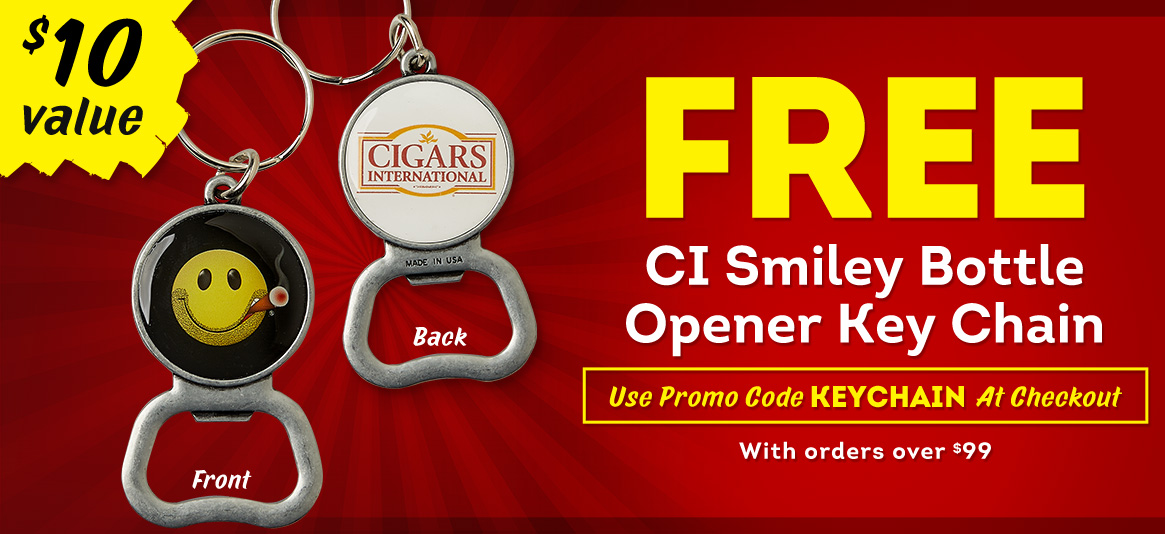 SCORE a CI Smiley Bottle Opener Key Chain for FREE with orders over $99!