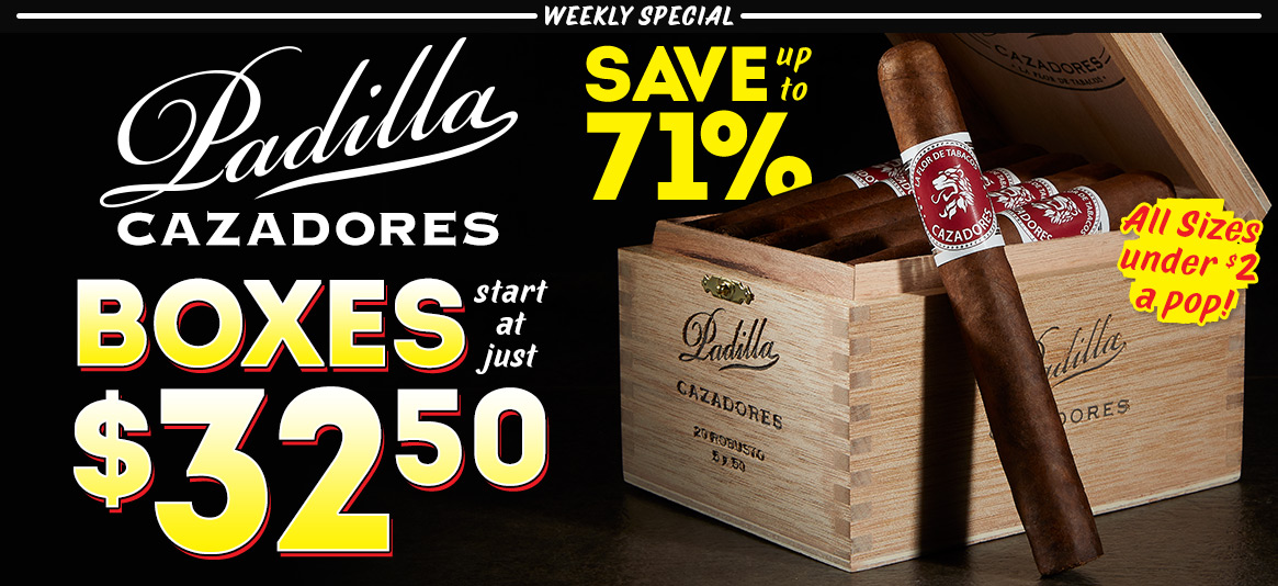 Save up to 71% off on Padilla Cazadores boxes! For a limited time starting at just $32.50!!