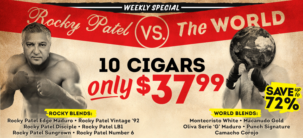 Score with Rocky Patel vs. The World for only $37.99!