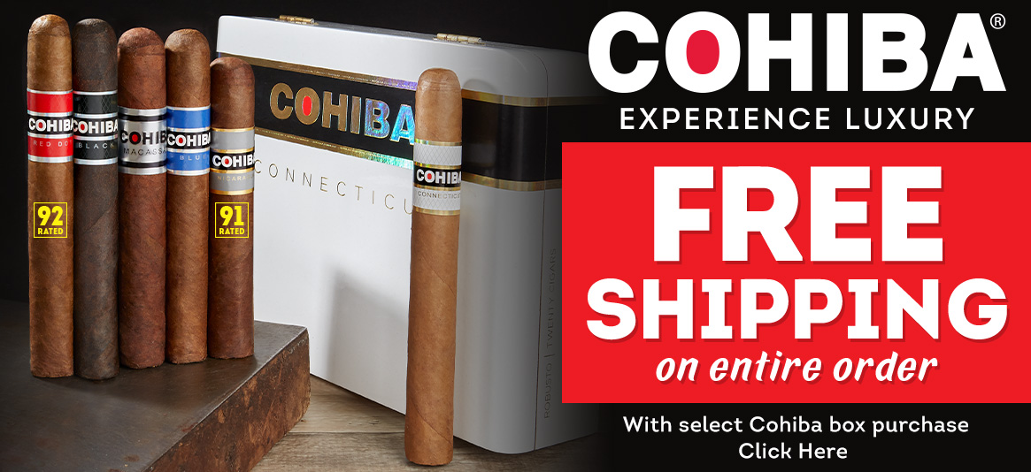 For a limited time, enjoy CI FREE Shipping on your entire order with select Cohiba box purchases!