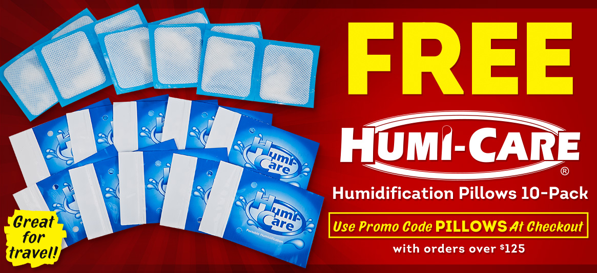 Score a Humi-Care Humidification Pillows 10-pack for FREE when you spend $125 or more!