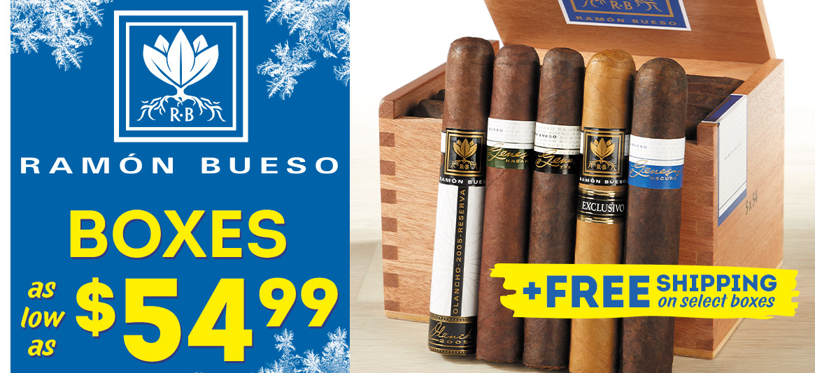 Take home a box of Ramon Bueso for as low as $54.99 and score FREE shipping on your entire order!