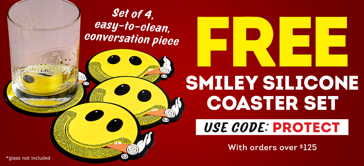 Score a Smiley Silicone Coaster Set for FREE when you spend $125 or more!