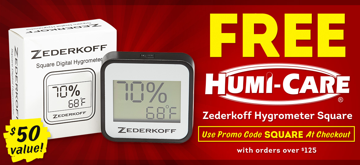 SCORE a Zederkoff Hygrometer Square for FREE with orders over $125!
