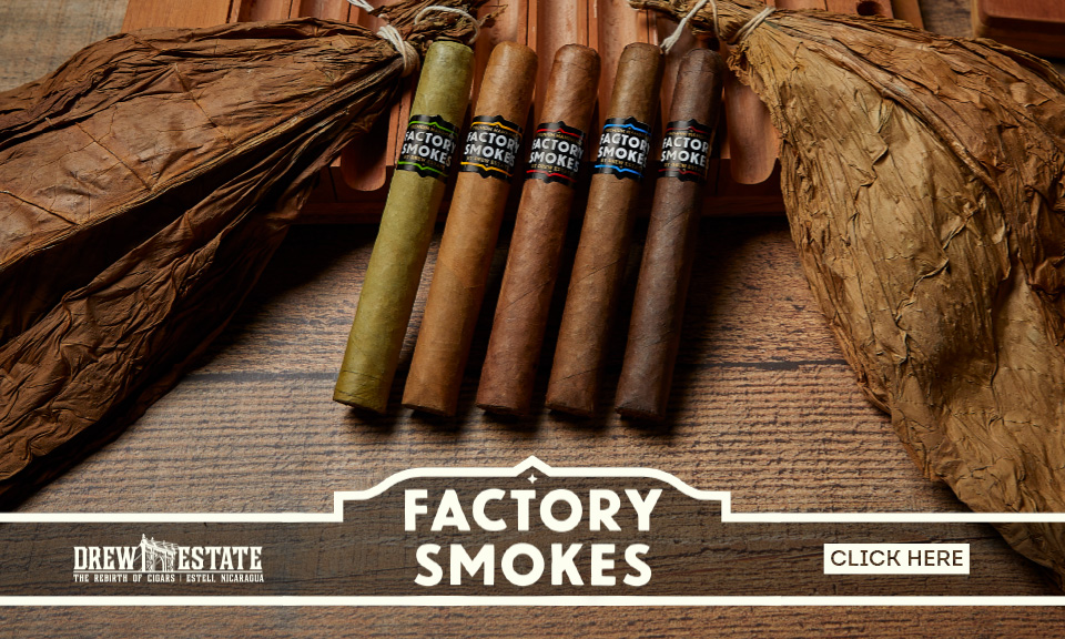 Factory Smokes Cigars by Drew Estate Main Banner
