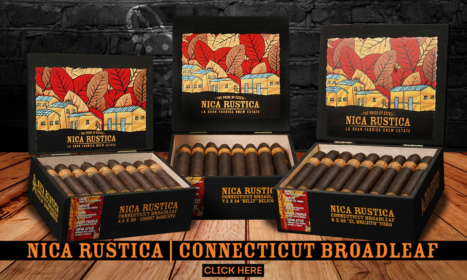 Nica Rustica Broadleaf Cigars by Drew Estate Main Banner
