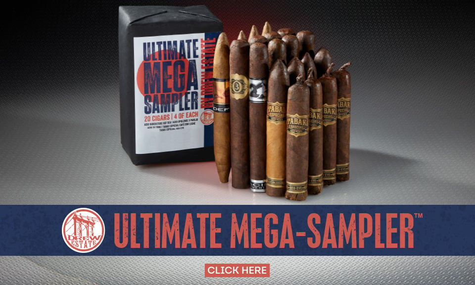 Drew Estate Ultimate Infused Mega-Sampler 20 cigars main banner