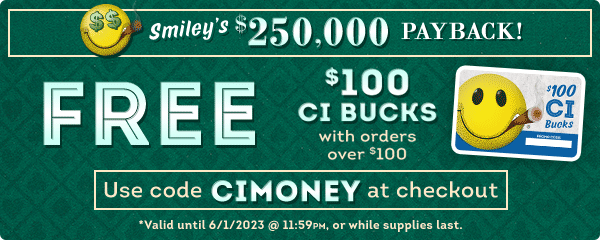 FREE CI $100 on orders over $100! CODE: CIMONEY