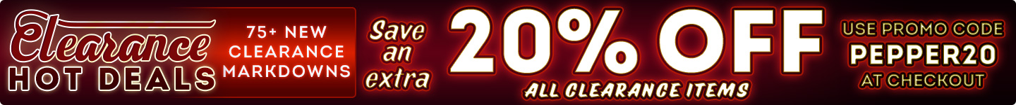 EXTRA 20% OFF with code PEPPER20 - CLICK HERE!