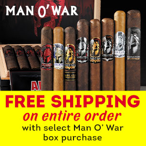 Get Free Shipping on your entire order with select Man O' War box purchases!!!