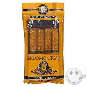 Perdomo 4-Pack Humidified Bag - 10th Anniversary Champagne