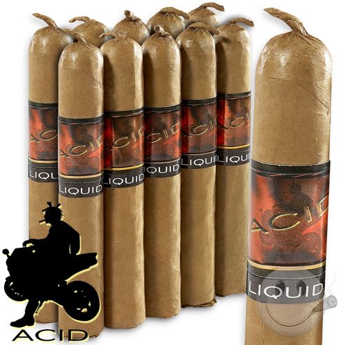 ACID Cigars by Drew Estate Liquid (Robusto) (5.0"x50) Pack of 10