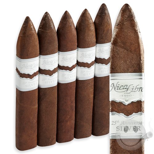 Nica Libre Silver 25th Anniversary Torpedo Cigars