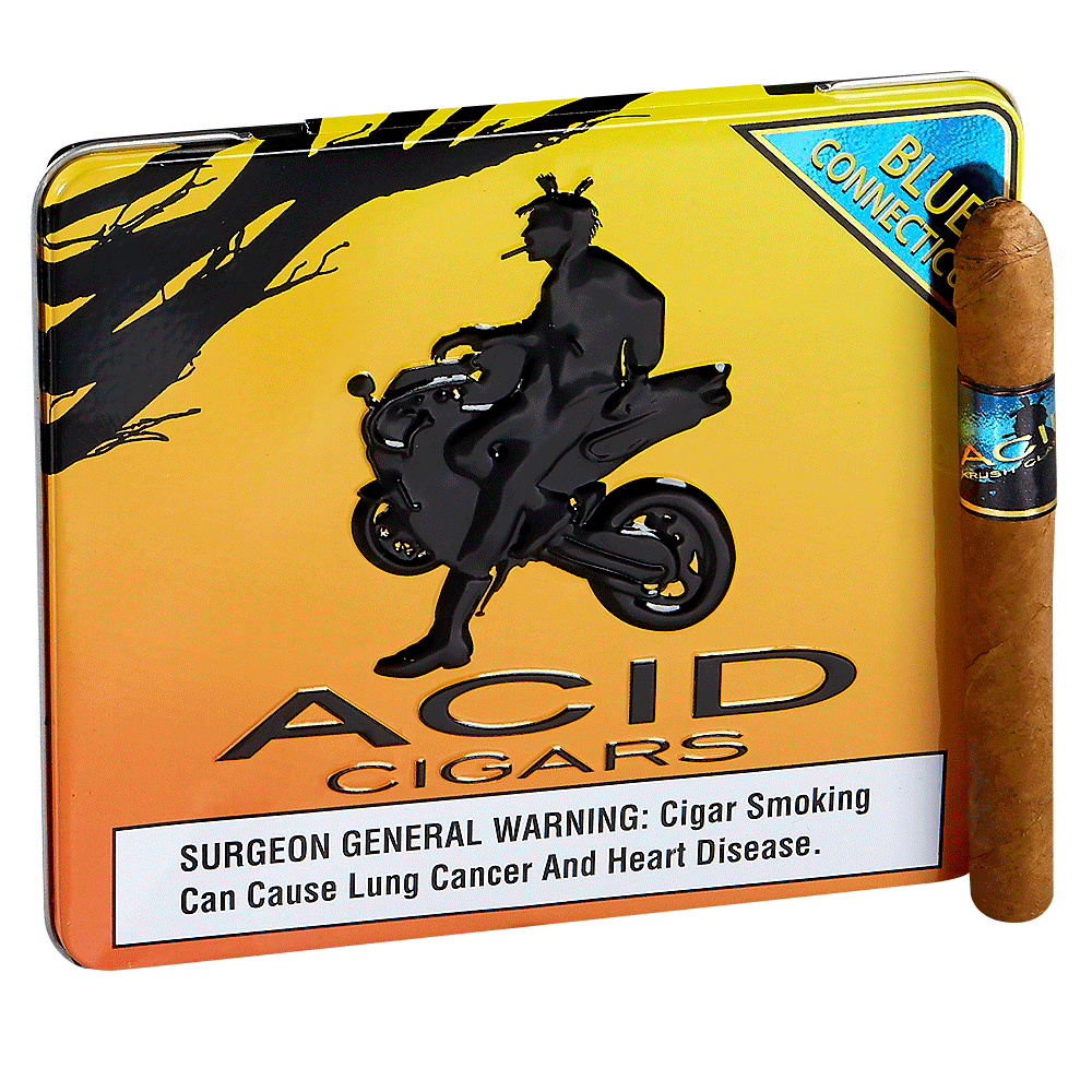 ACID Cigars by Drew Estate Krush Blue Connecticut (Cigarillos) (4.0"x32) Pack of 10