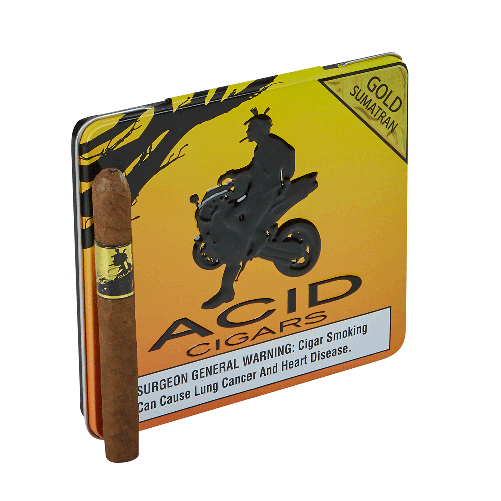 ACID Cigars by Drew Estate Krush Gold Sumatra (Cigarillos) (4.0"x32) Pack of 10