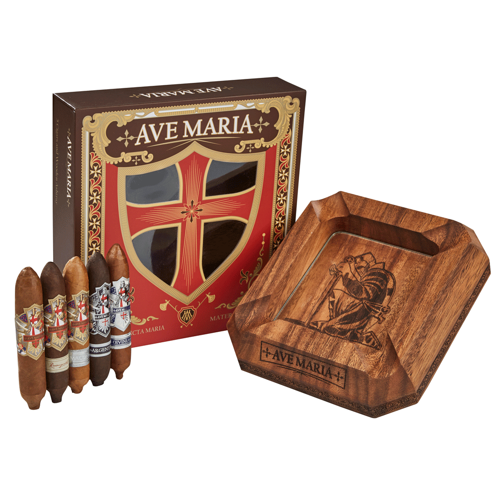 Ave Maria Ashtray Gift Set  5 Cigars