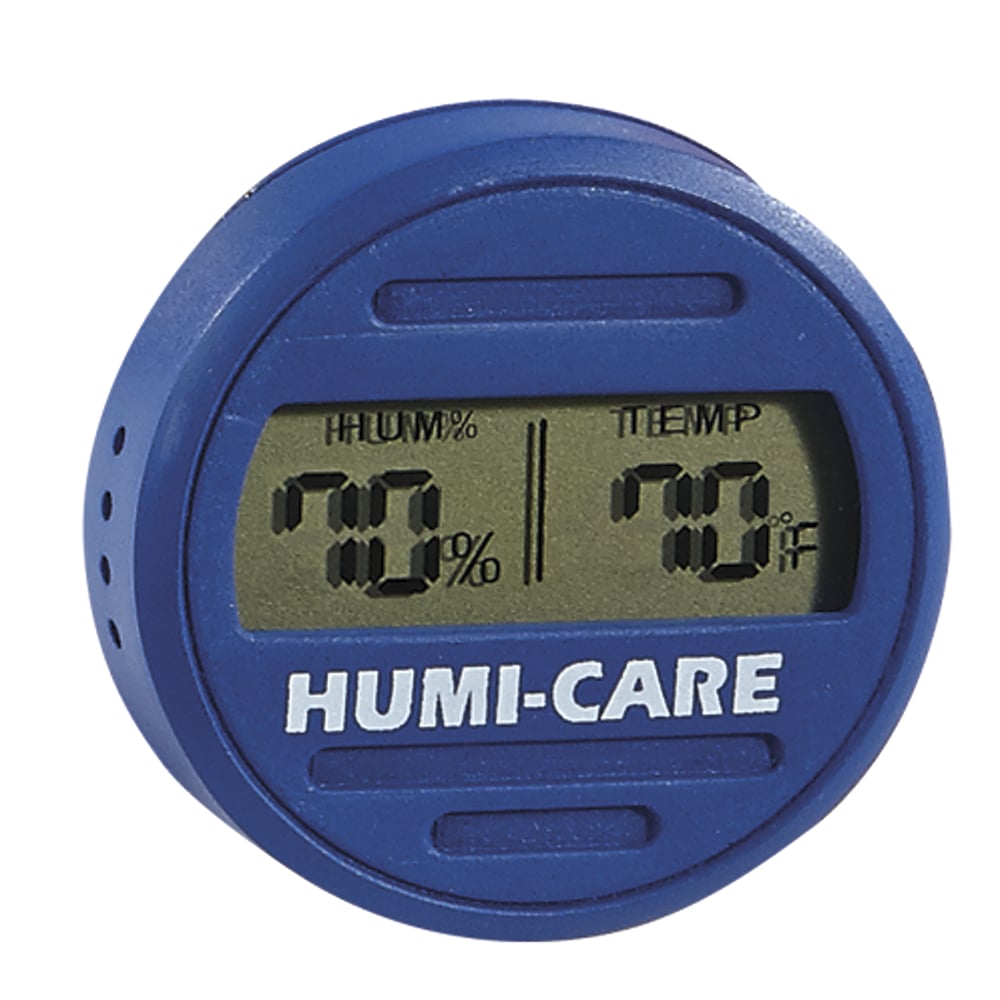Humi-Care Round Digital Hygrometer Blue 