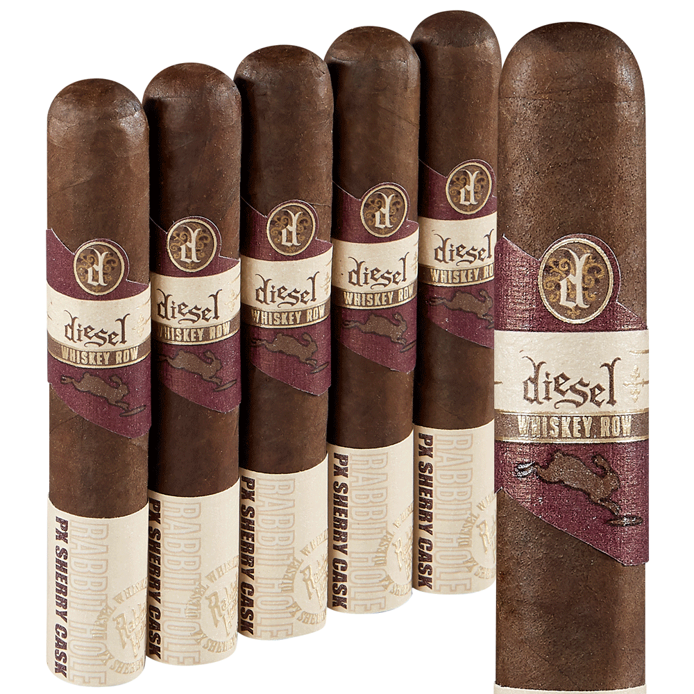 Diesel Whiskey Row Sherry Cask Robusto (5.0"x52) Pack of 5