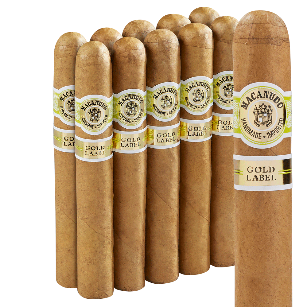 Macanudo Gold Crystal (Robusto) (5.5"x50) Pack of 10