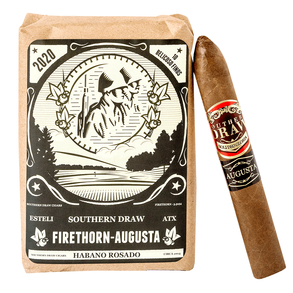 Southern Draw Firethorn Augusta Box-Pressed Belicoso (5.5"x52) Pack of 10
