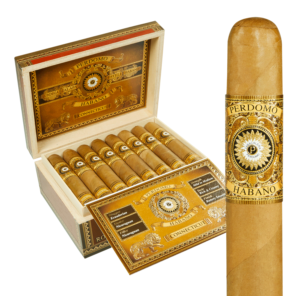Perdomo Hab Bourbon Barrel Aged Epicure Empty Wooden Cigar Box