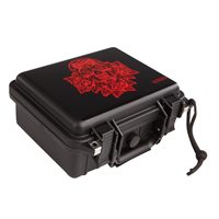 Gurkha 30-Count Travel Case - Skull with Roses All Red  30-Capacity