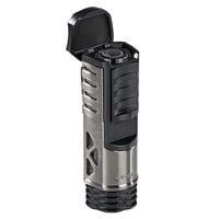 Xikar Tactical Lighter Single Lighter - Black and Gunmetal  Black/Gunmetal