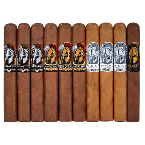 Man O' War Box-Pressed 10 Cigar Sampler  10 Cigars