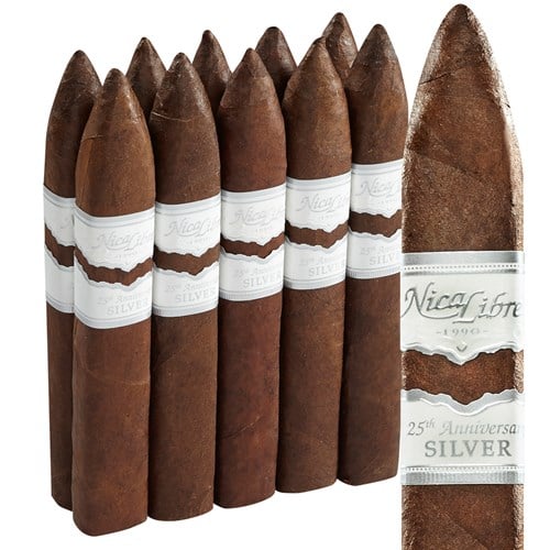 Nica Libre Silver 25th Anniversary Torpedo (6.0"x56) Pack of 10