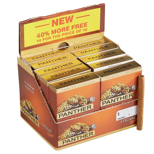 Panther Non-Filtered Cognac (Cigarillos) (3.1"x20) Pack of 140 [10/14]