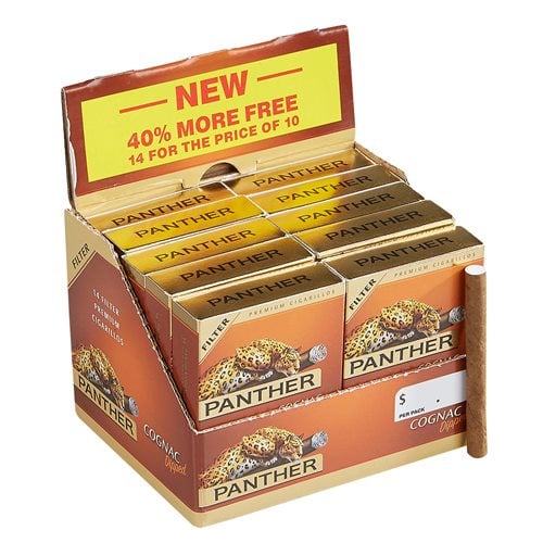 Panther Filtered Cognac (Cigarillos) (3.1"x20) Pack of 140 [10/14]